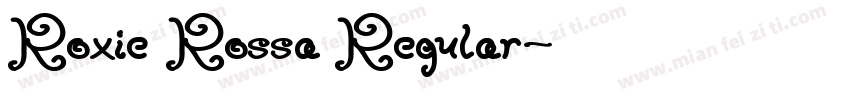 Roxie Rossa Regular字体转换